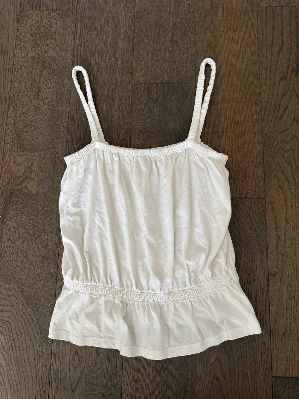 Wilfred White Peplum Spaghetti-Strap Camisole